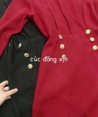 VÁY PHỐI CÚC ĐỒNG LY CHIẾT NỮ THU ĐÔNG SẴN (SALE 123K)