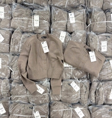 ÁO LEN CARDIGAN Z.ARA CÚC TO MÀU NÂU BE NỮ THU ĐÔNG SẴN