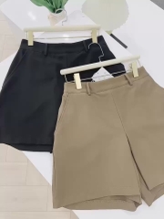 QUẦN VÁY LI TRƯỚC 2 MÀU ĐEN NÂU NỮ SẴN (ĐEN XẢ 69k)