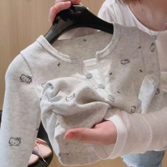 BỘ DÀI LÔNG THỎ KITTY BÉ GÁI 3 MÀU SẴN (SALE 59k)