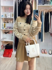 ÁO CDG LEN KẺ BE GẤU WHO NỮ THU ĐÔNG SẴN