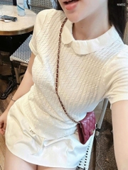 ÁO LEN DỆT CỔ SEN 2 MÀU NỮ THU ĐÔNG