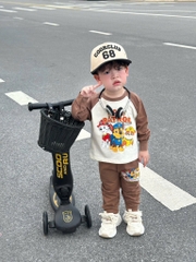 SET 2 BỘ DÀI PAW PATRAL TONE NÂU KẺ BÉ TRAI