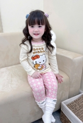 SET 2 BỘ DÀI MÈO HELLO KITTY TONE BE BÉ GÁI SẴN (SALE 99k)