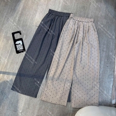 QUẦN ỐNG SUÔNG HOẠ TIẾT TRÁI TIM CẠP CHUN NỮ (SALE 75k)