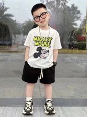 SET 3 BỘ CỘC MICKEY MOUSE TRẮNG XANH XÁM BÉ TRAI