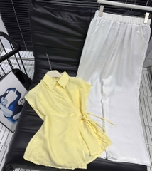 SET ÁO VÀNG QUẦN SUÔNG NỮ(XẢ 99k)