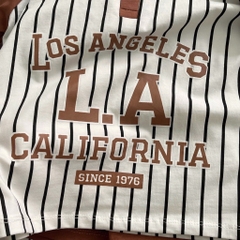 SET BỘ ÁO CỔ BẺ NÂU TÂY L.A CHO BÉ TRAI