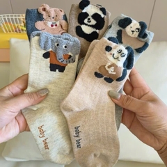 ĐỒ LÓT - SET 10 ĐÔI TẤT COTTON HÌNH ĐỘNG VẬT CUTE BÉ TRAI BÉ GÁI SẴN