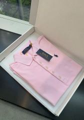 ÁO POLO CỘC THÊU NGỰA MÀU HỒNG NỮ