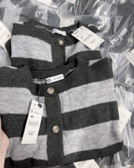 ÁO LEN CARDIGAN PHỐI KẺ ZRRR SẴN