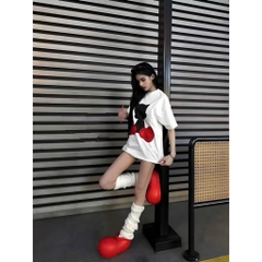 ÁO COTTON MÈO ĐI HIA CỘC TAY NỮ SẴN