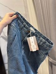 QUẦN SUÔNG JEAN NỮ XANH LI TÚI