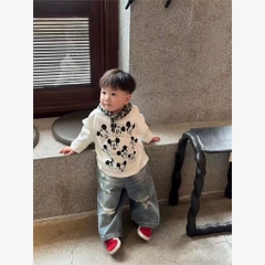 SET BỘ ÁO DÀI TAY MICKEY QUẦN JEAN DÀI BÉ TRAI (SALE 82k)