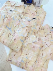 ÁO SƠ MI HOA CỎ 1 TÚI TRƯỚC NỮ