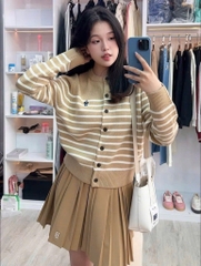 ÁO CDG LEN KẺ BE GẤU WHO NỮ THU ĐÔNG SẴN