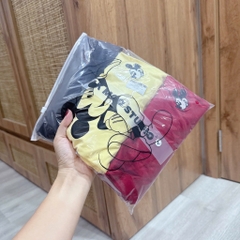 SET 3 ÁO ĐỎ VÀNG ĐEN THÊU MICKEY NỮ THU ĐÔNG SẴN