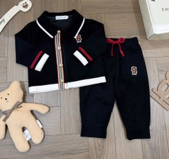 SET BỘ DÀI PHỐI VIỀN THÊU GẤU BÉ TRAI BÉ GÁI SẴN (SALE TRAI 95K - GÁI 100K)