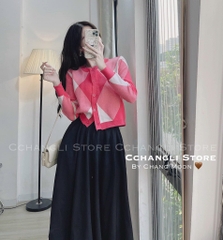ÁO LEN CARDIGAN TRÁM HỒNG - BE - ĐEN ( XẢ 79k)