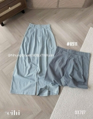 QUẦN SUÔNG KẺ ỐNG RỘNG NỮ