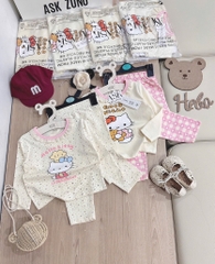 SET 2 BỘ DÀI MÈO HELLO KITTY TONE BE BÉ GÁI SẴN (SALE 99k)