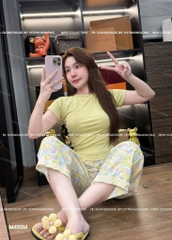 BỘ QUẦN PHỐI REN MIX ÁO DÍP NỮ