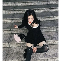 ÁO LEN Z.R CỔ THUYỀN ĐEN TRẮNG HỒNG NỮ THU ĐÔNG(XẢ 129k)