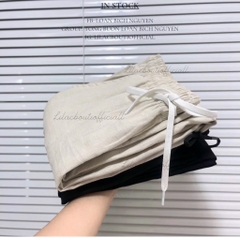 SET 2 QUẦN SUÔNG ĐEN BE CHUN DÂY NỮ