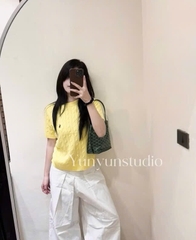 ÁO LEN DỆT VÀNG CỘC NỮ THU ĐÔNG SẴN