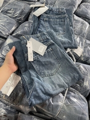 QUẦN SUÔNG JEAN NỮ XANH LI TÚI