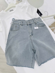 SET JEAN NỮ CẮT GẤU MIX ÁO PHÔNG TAY GẬP SẴN (SALE 139k)