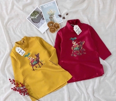SET ÁO DÀI BÉ TRAI IN CON TRÂU(XẢ 55k)