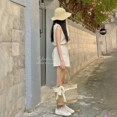 SÉT BỘ CỘC LINEN ÁO YẾM CÚC BỌC NỮ SẴN