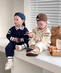BỘ DÀI NỈ HAI DA POLO THÊU NGỰA 2 MÀU BÉ TRAI