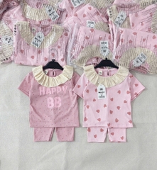 SET 2 BỘ HOẠ TIẾT TIM BN HAPPY BÉ GÁI HỒNG XINH (XẢ 91K)