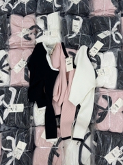 ÁO LEN Z.R CỔ THUYỀN ĐEN TRẮNG HỒNG NỮ THU ĐÔNG(XẢ 129k)