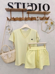 SET VÀNG CỔ TIM LOGO THÊU NỮ