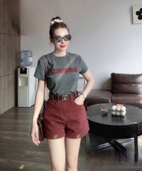 SET ÁO THÊU MIX JEAN ĐỎ KÈM TAG SẴN