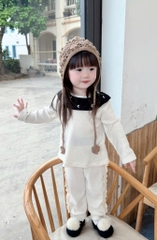 SET 2 BỘ DÀI TỔ ONG BÈO TIM BÉ GÁI SẴN (sale 85k)