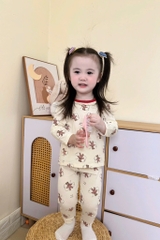 SET 2 BỘ DÀI KẺ CARO ĐỎ MÈO KITTY BÉ GÁI (XẢ 99k)