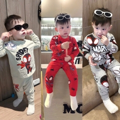 BỘ 3 BỘ DÀI SPIDERMAN MARVEL TONE ĐỎ GHI BÉ TRAI