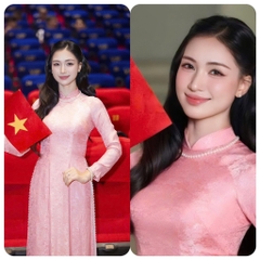SET ÁO DÀI TƠ HỒNG NỮ
