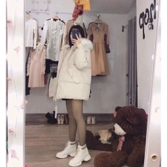 ÁO PHAO BÉO MŨ LÔNG 2 MÀU NỮ( XẢ 179k)