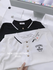 ÁO POLO CHANEL CỘC TAY CỔ BO CÚC ĐỒNG NỮ SẴN