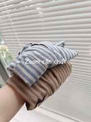 ÁO SƠ MI KẺ TAY LỬNG 2 MÀU NỮ