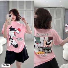 ÁO PHÔNG IN 2 MẶT SÓC LOONEY NỮ