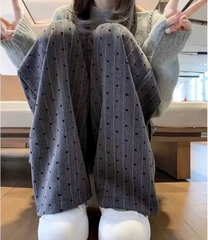 QUẦN ỐNG SUÔNG HOẠ TIẾT TRÁI TIM CẠP CHUN NỮ (SALE 75k)