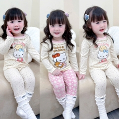SET 2 BỘ DÀI MÈO HELLO KITTY TONE BE BÉ GÁI SẴN (SALE 99k)