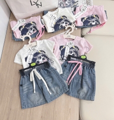 SET ÁO REN JEAN LỬNG BÉ GÁI (XẢ 69k)