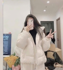 ÁO PHAO BÉO DÂY RÚT ZR CÓ MŨ HOT HIT NỮ THU ĐÔNG